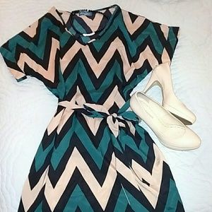 Chevron wash and wear dress